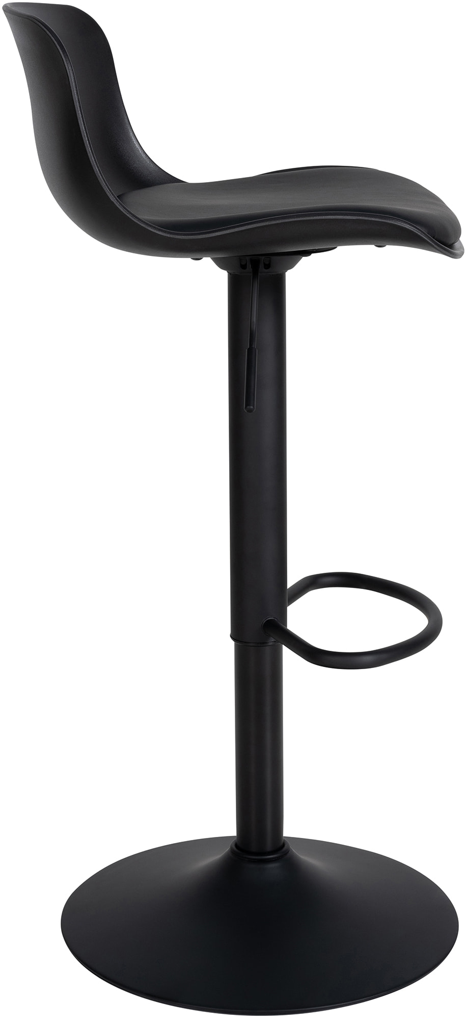 4er Set Barhocker Almada Kunstleder, schwarz