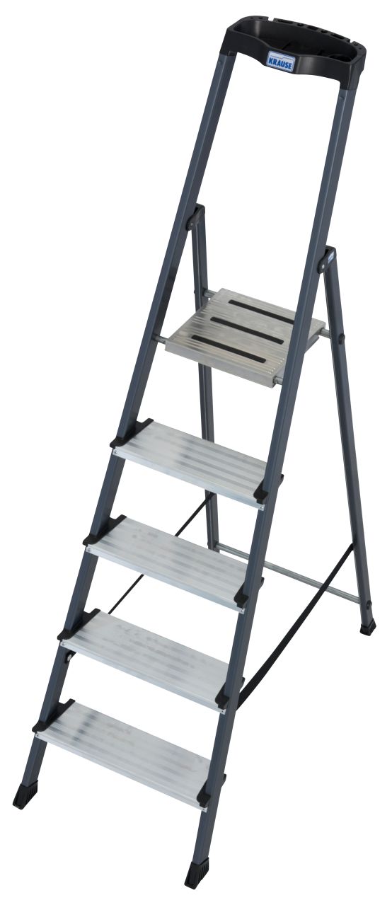 MONTO Stufen-Stehleiter Securo eloxiert, 1x5 Stufen