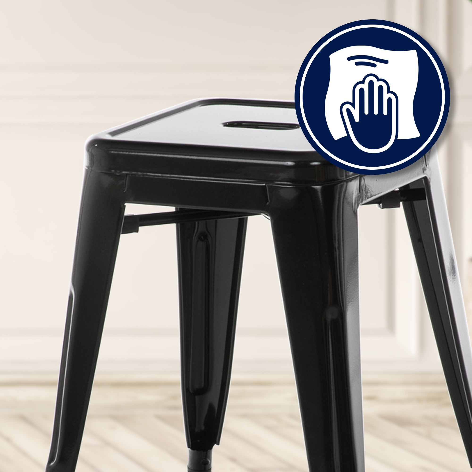 Hocker Armin, schwarz