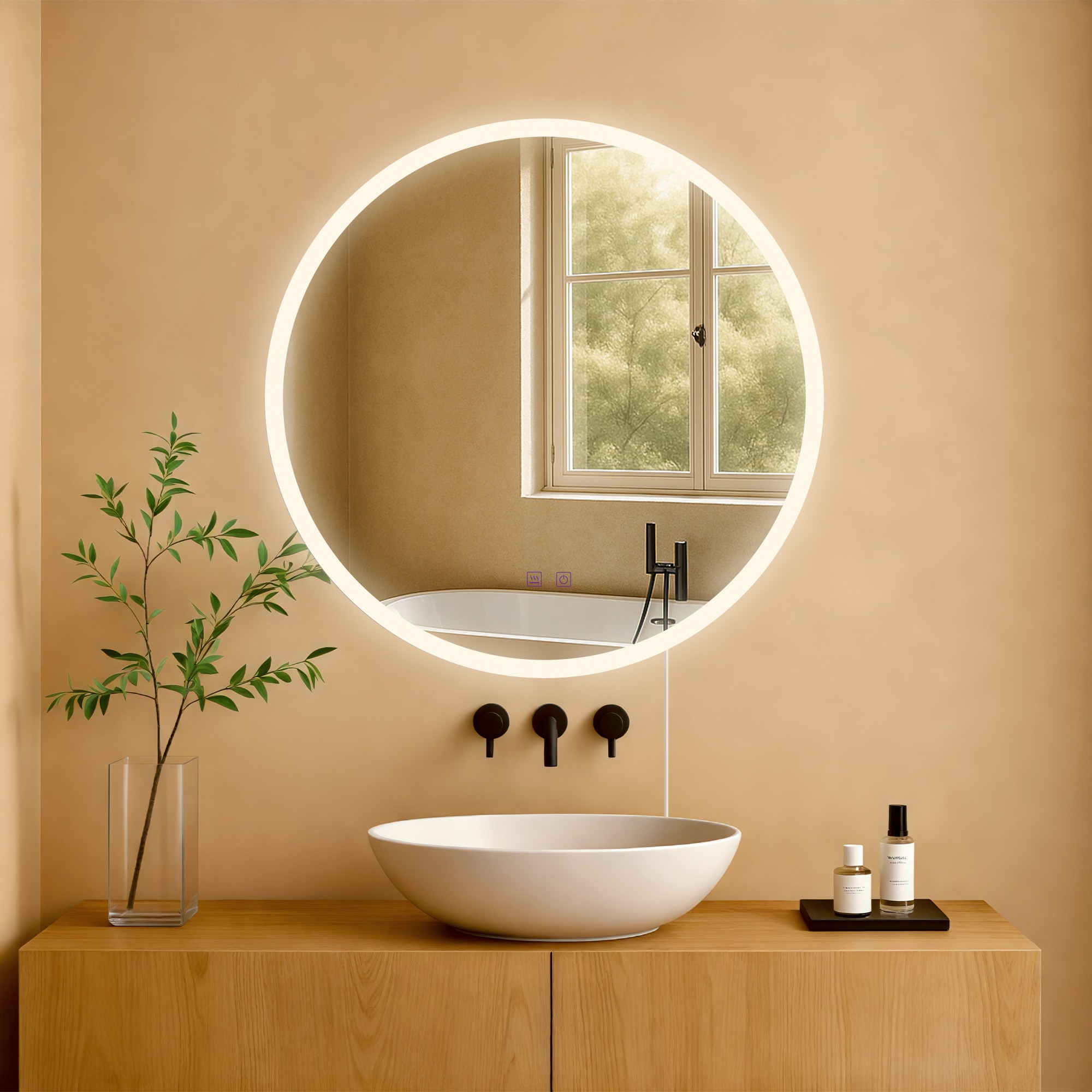 Badspiegel Laconia 60 ohne Bluetooth, klarglas