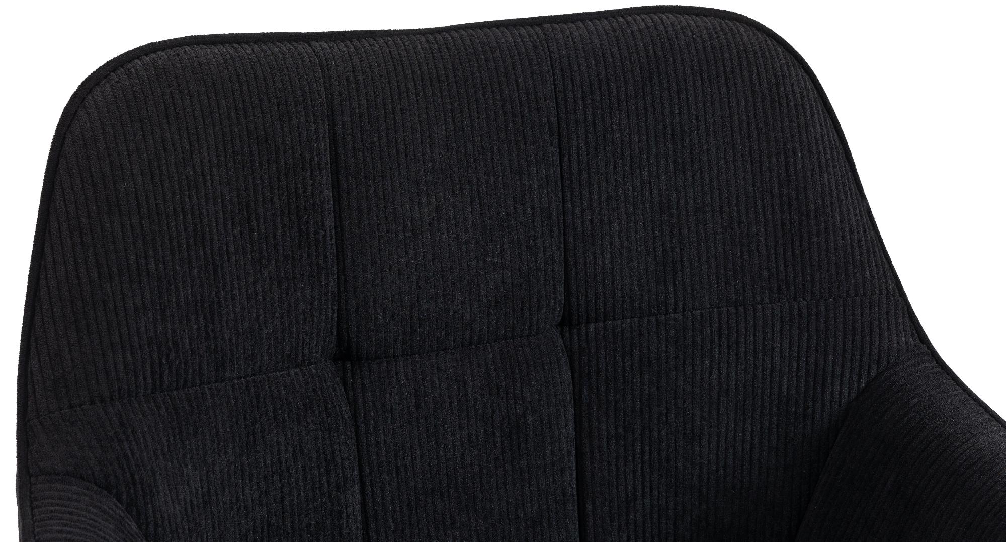 Esszimmerstuhl Vienna Cord schwarz, schwarz