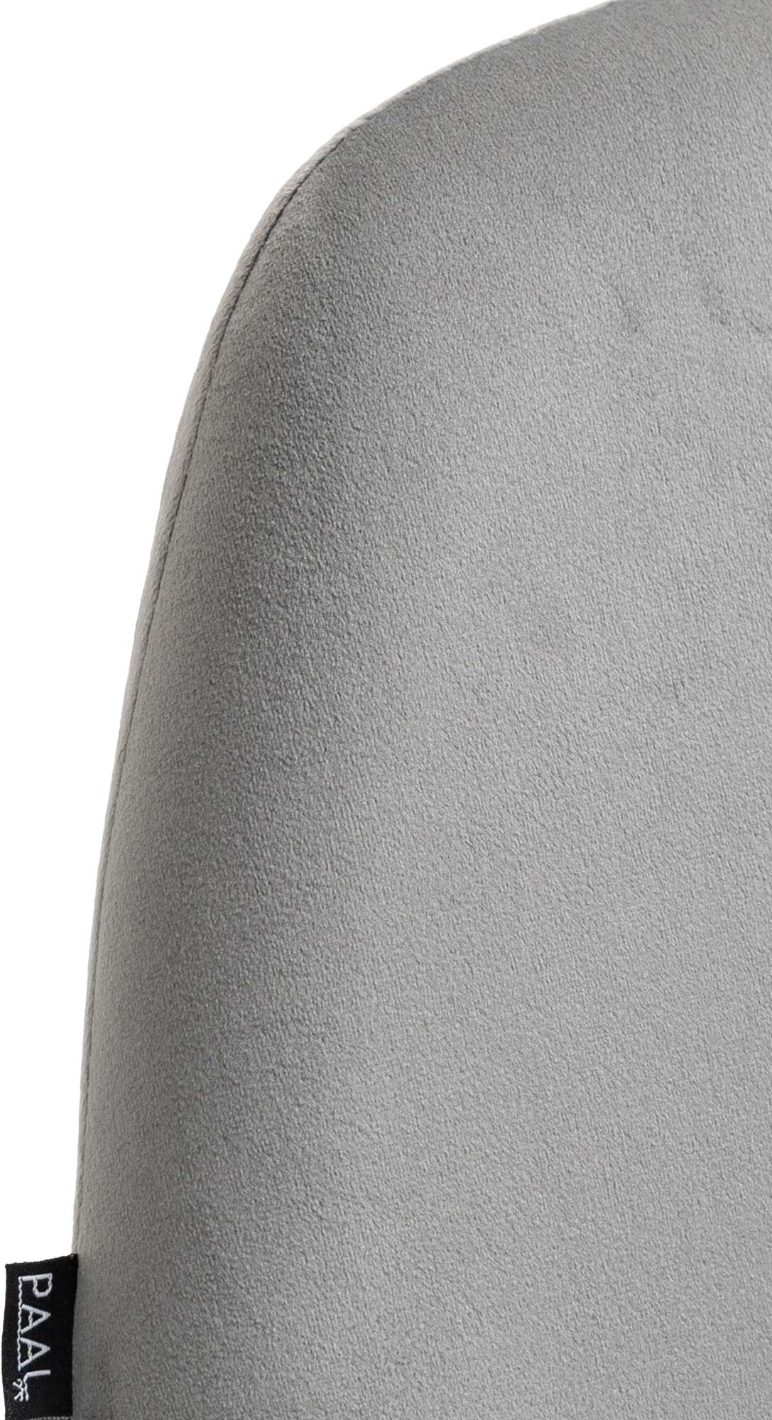 Barhocker Braga Samt chrom, grau