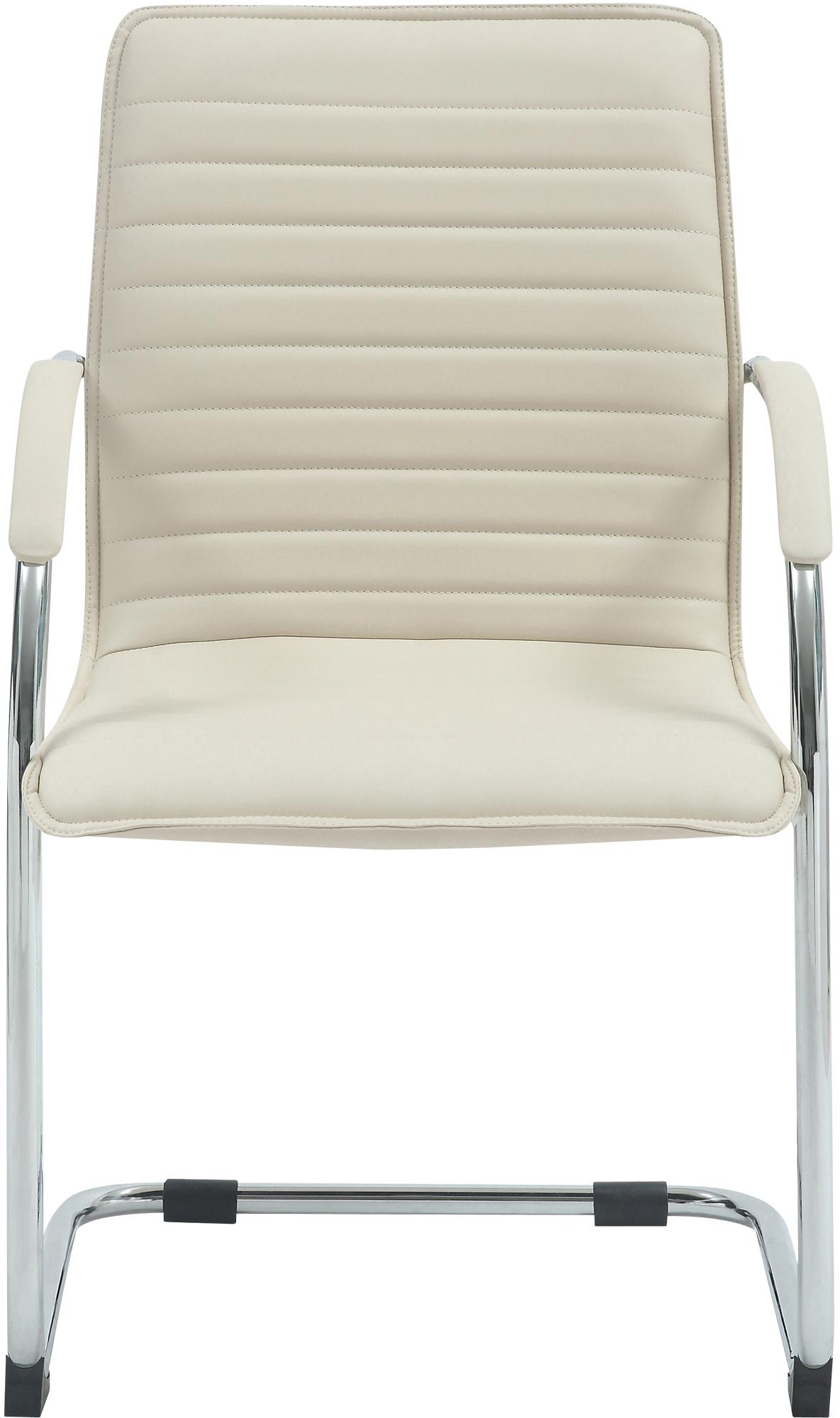 Besucherstuhl Tira Kunstleder, creme