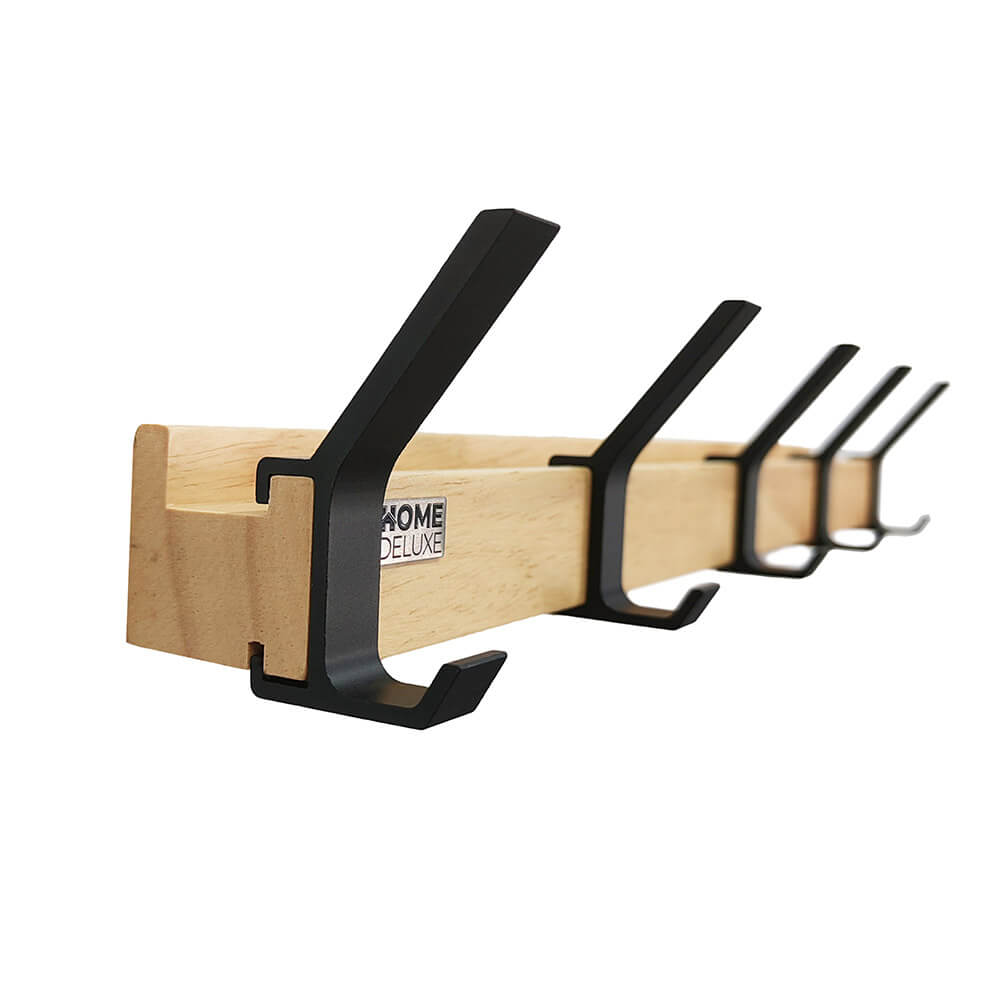 Garderobenleiste inkl. Haken, Magnete und Bilderregal STRIPE - 8 x Haken