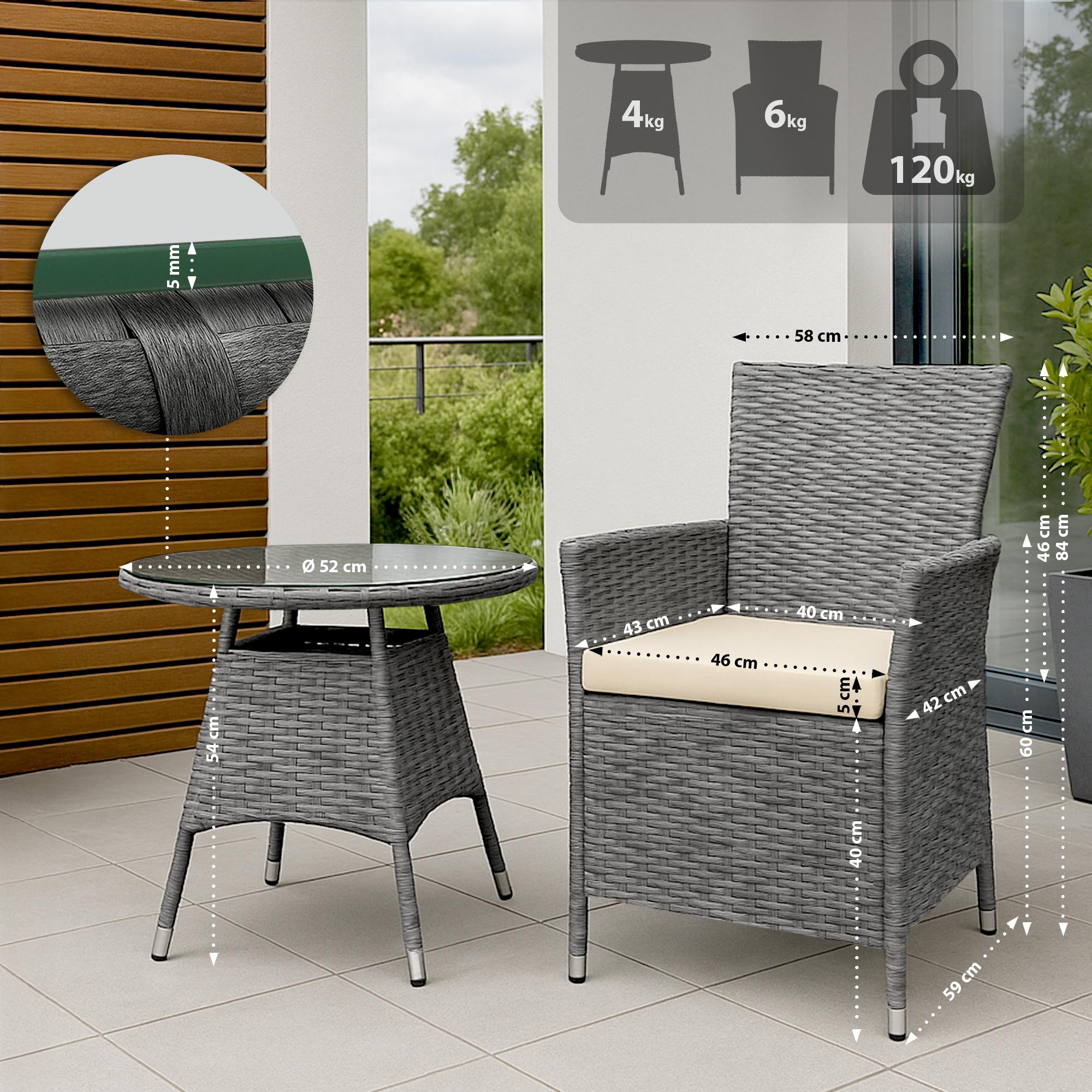 Sitzgruppe Fireda, grau-meliert
