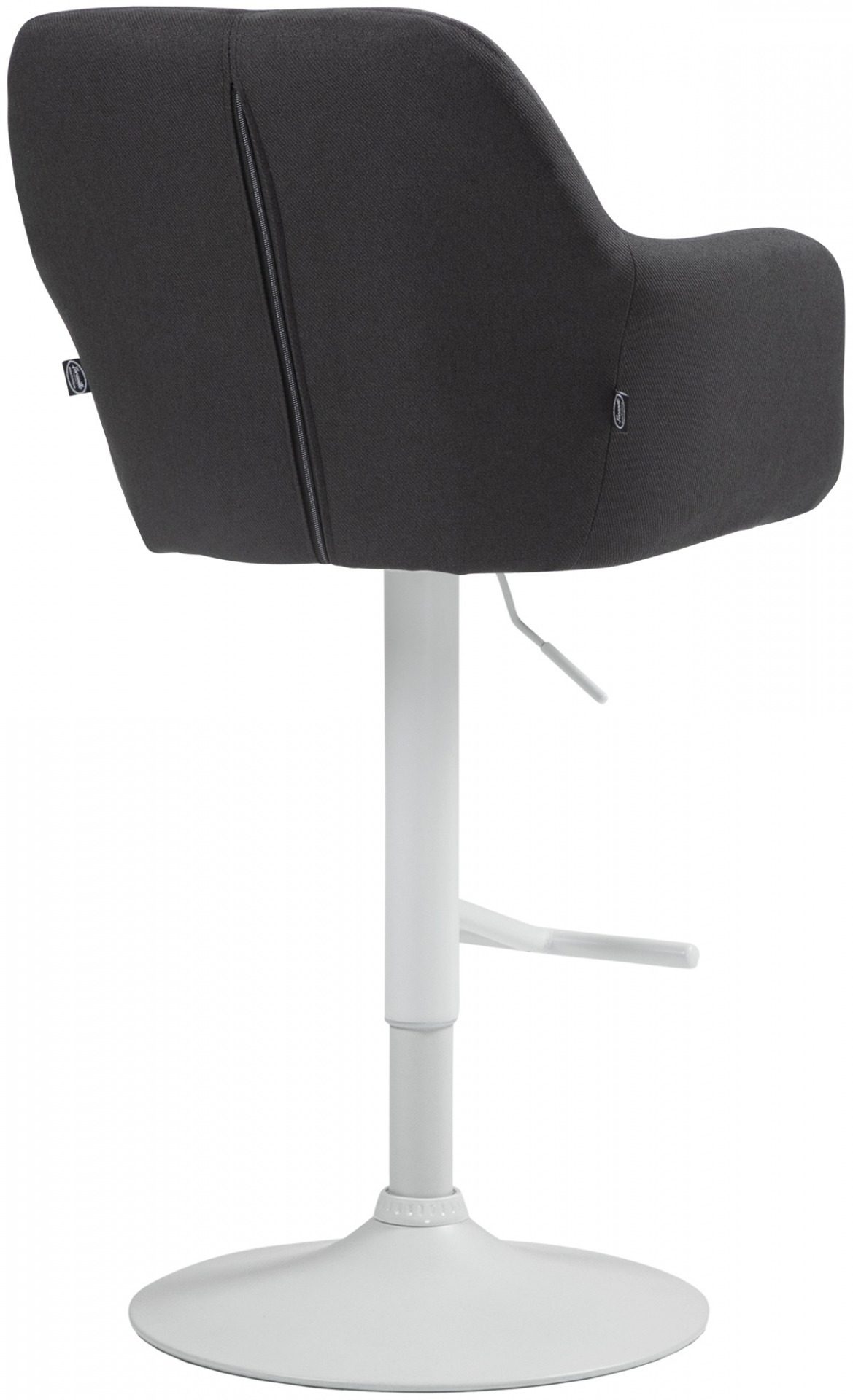 Barhocker Natoma Stoff weiß, schwarz