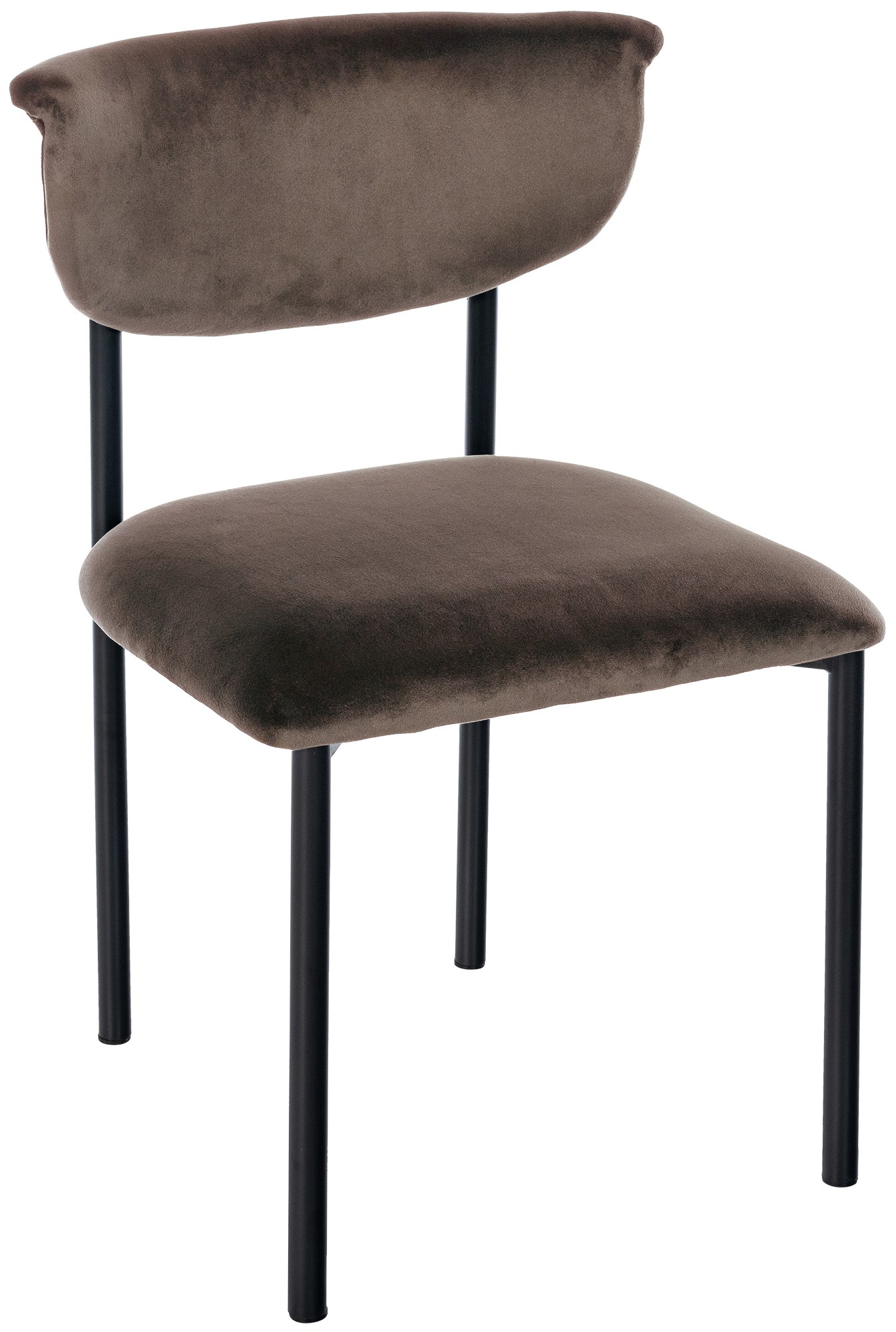 Besucherstuhl Gambell Samt, braun