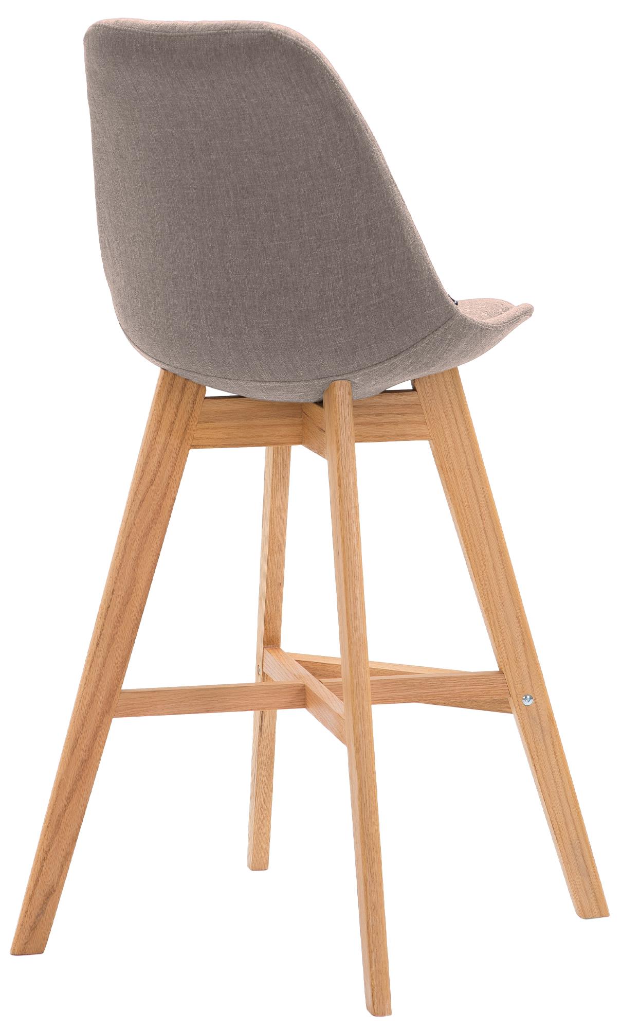 Barhocker Cannes Stoff Natura, taupe