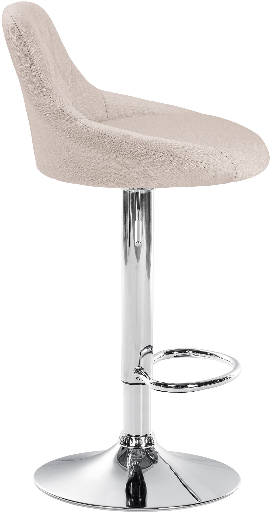 Barhocker Lazio Stoff chrom, creme