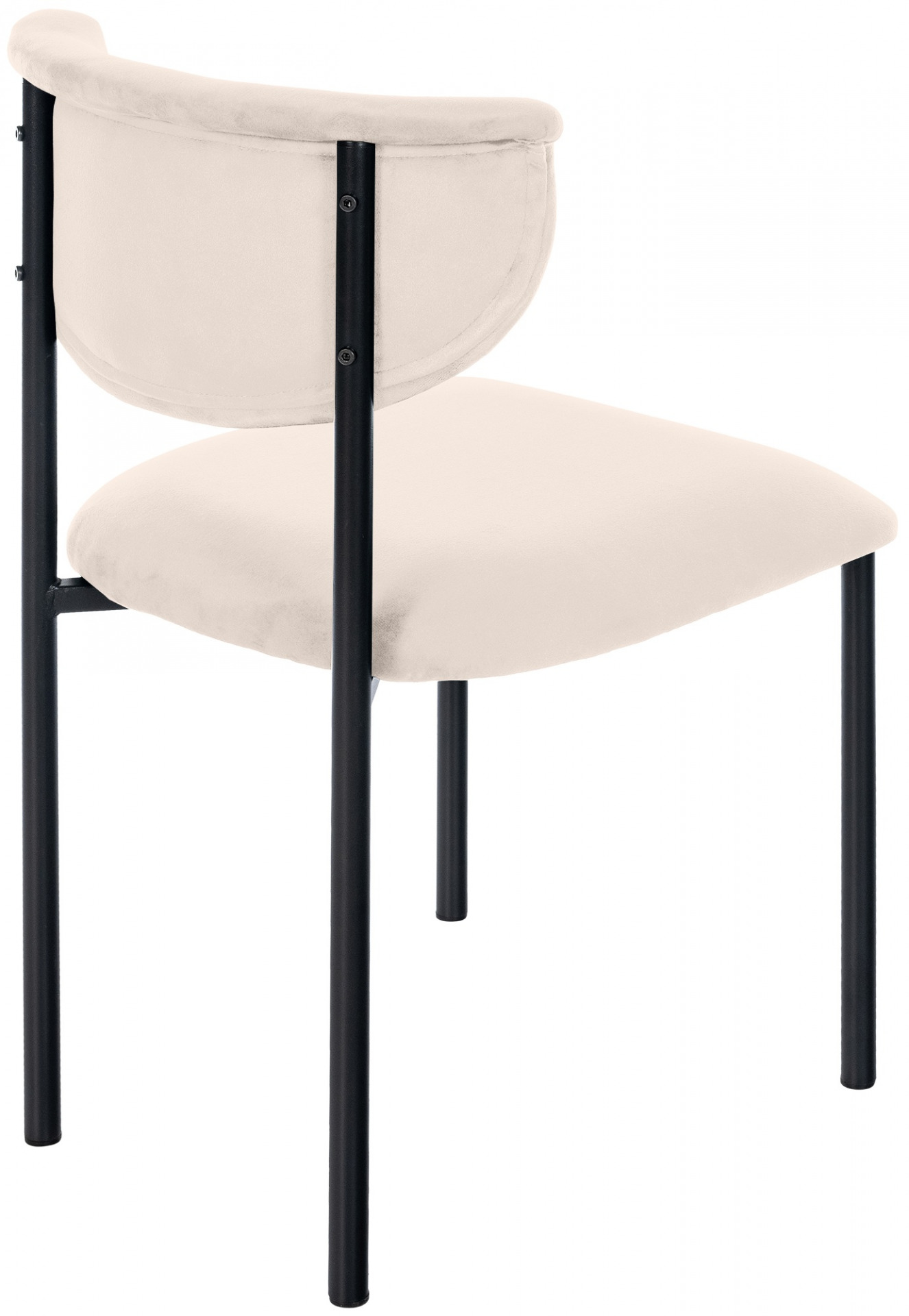 2er Set Besucherstuhl Gambell Samt, creme
