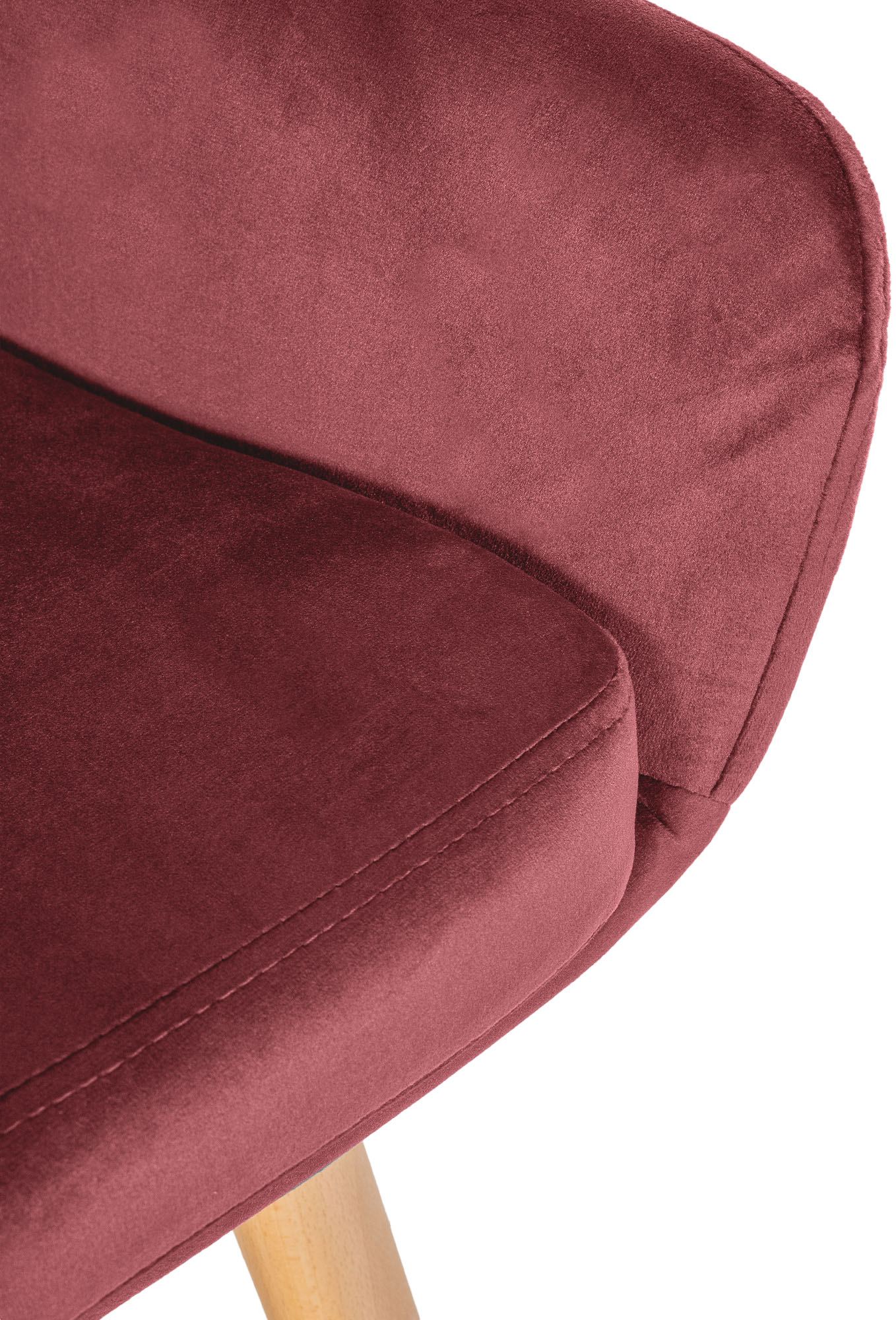 2er Set Barhocker Grant Samt, rot