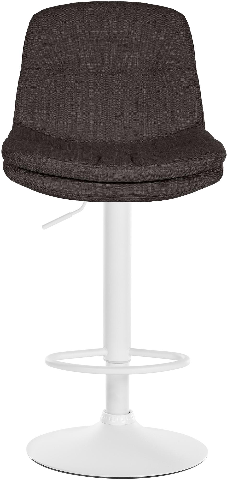 Barhocker Laurel Stoff weiß, dunkelgrau