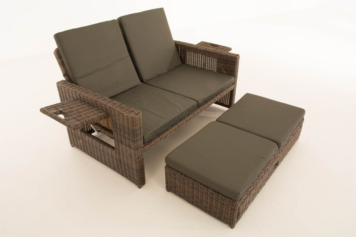 Sofa Ancona Anthrazit 5mm, braun-meliert
