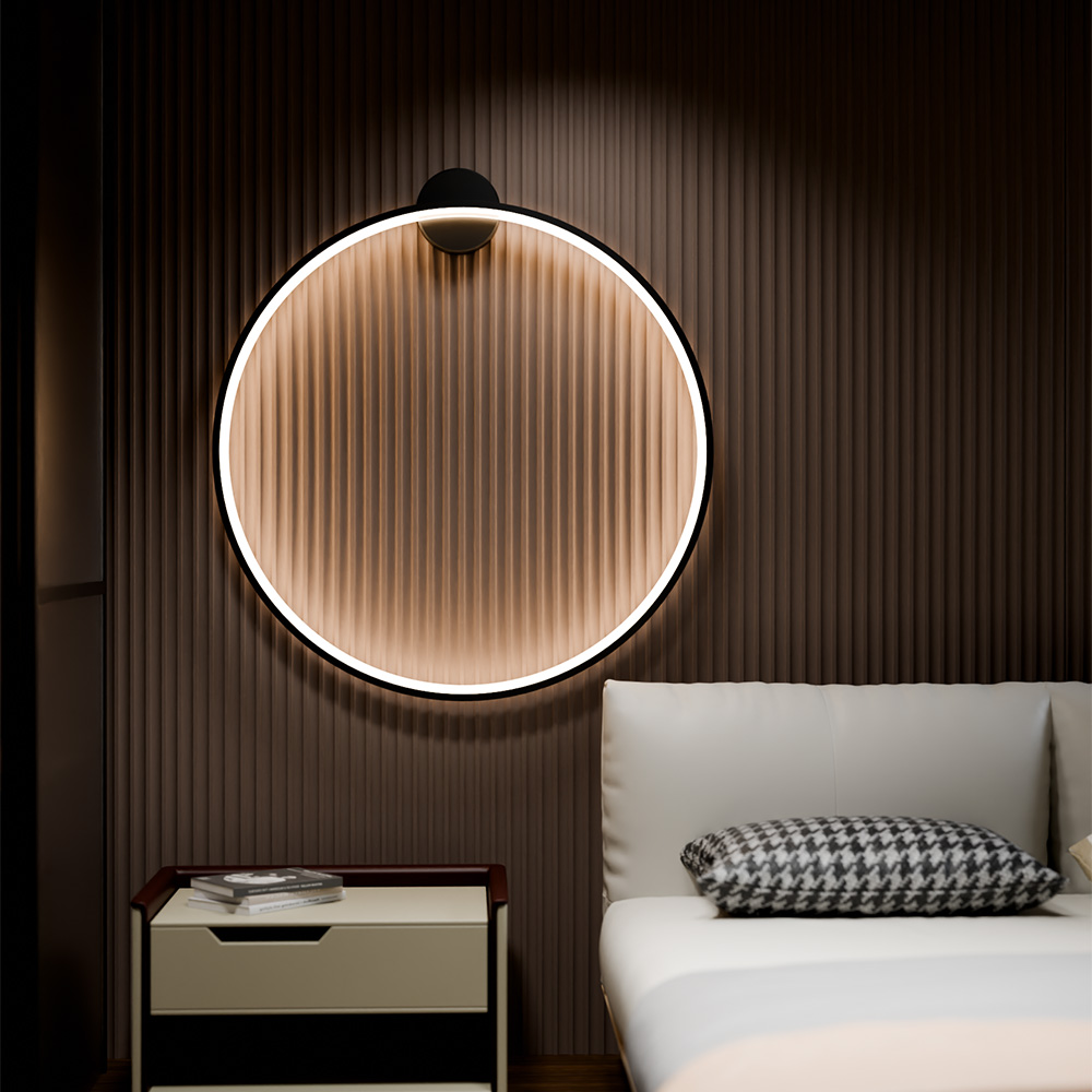 LED-Wandleuchte RAYON Schwarz - 60 cm