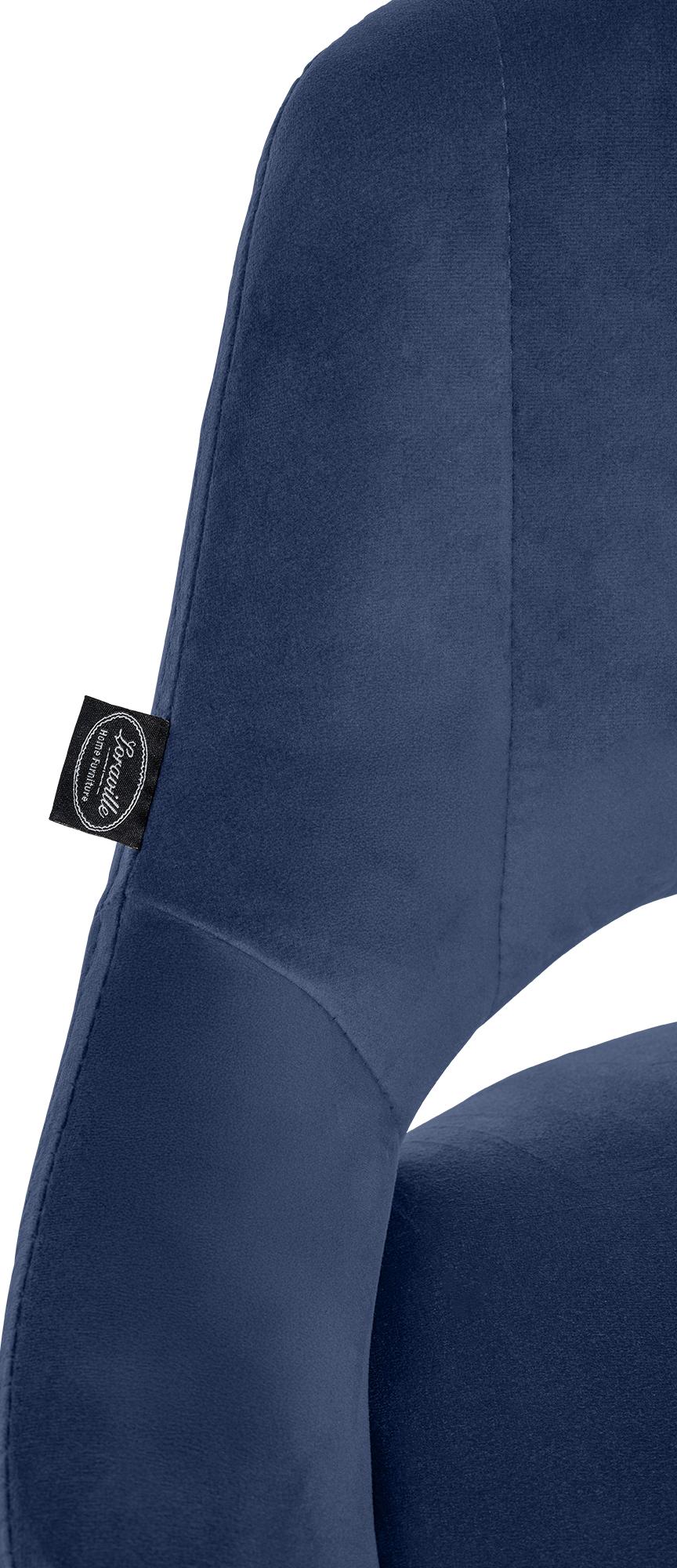 2er Set Barhocker Milet Samt W, blau