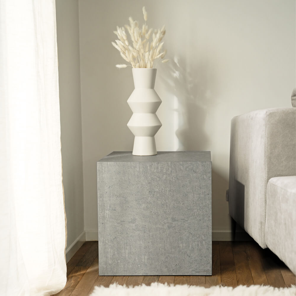 Couchtisch Marmor AMIRI M - 50 x 50 cm Grau
