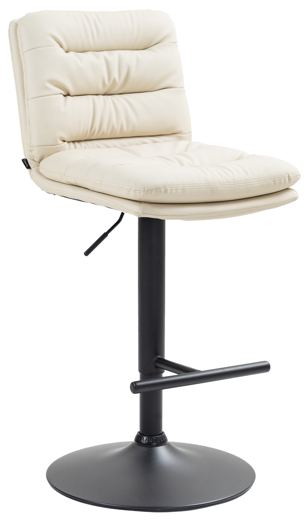 Barhocker Damar Kunstleder schwarz, creme