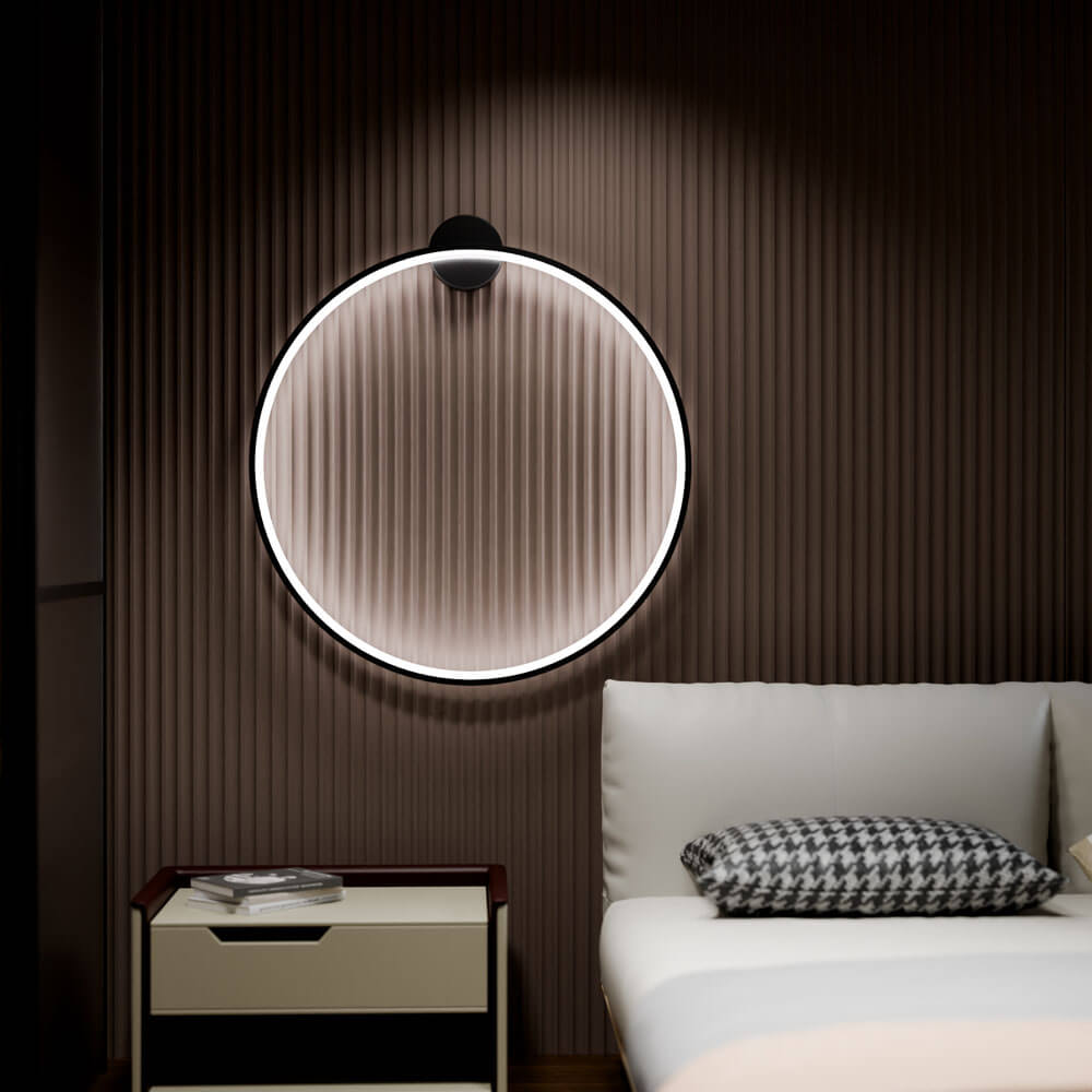 LED-Wandleuchte RAYON Schwarz - 60 cm