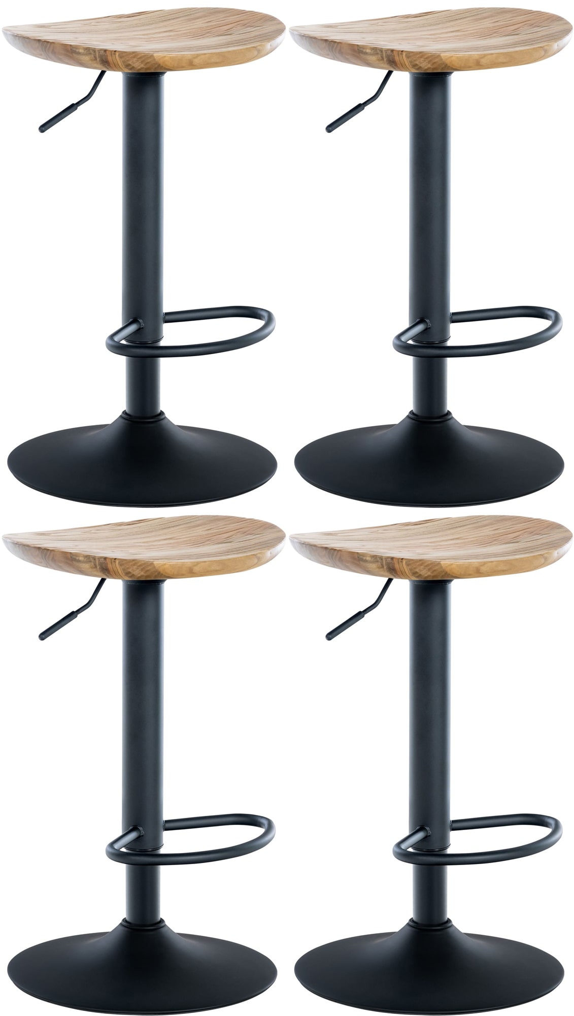 4er Set Barhocker Skelde, natura
