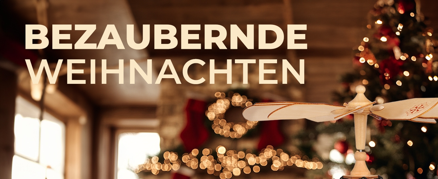 Weihnachtspyramide Echtholz 35x20x20cm