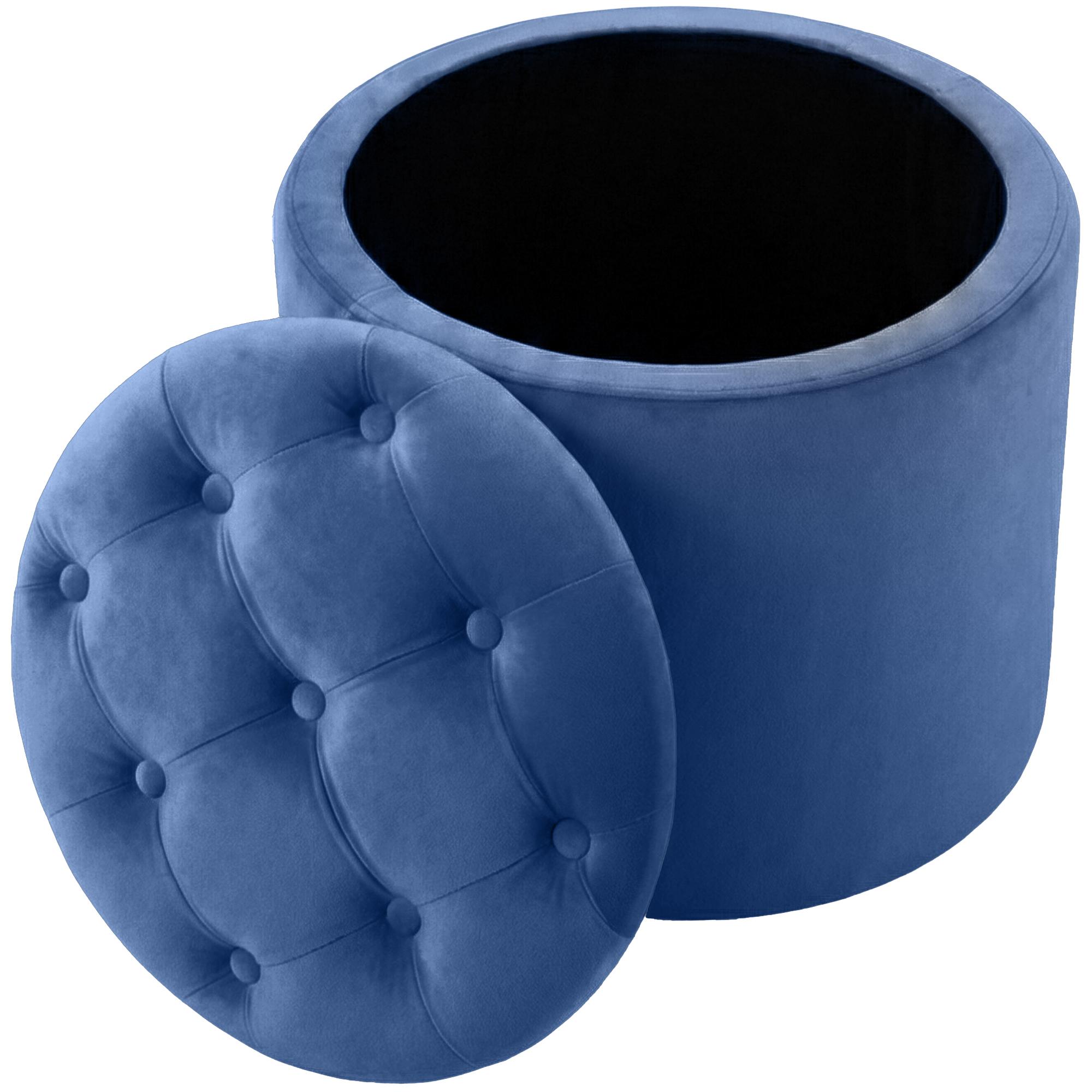 Sitzhocker Pantin Samt, blau