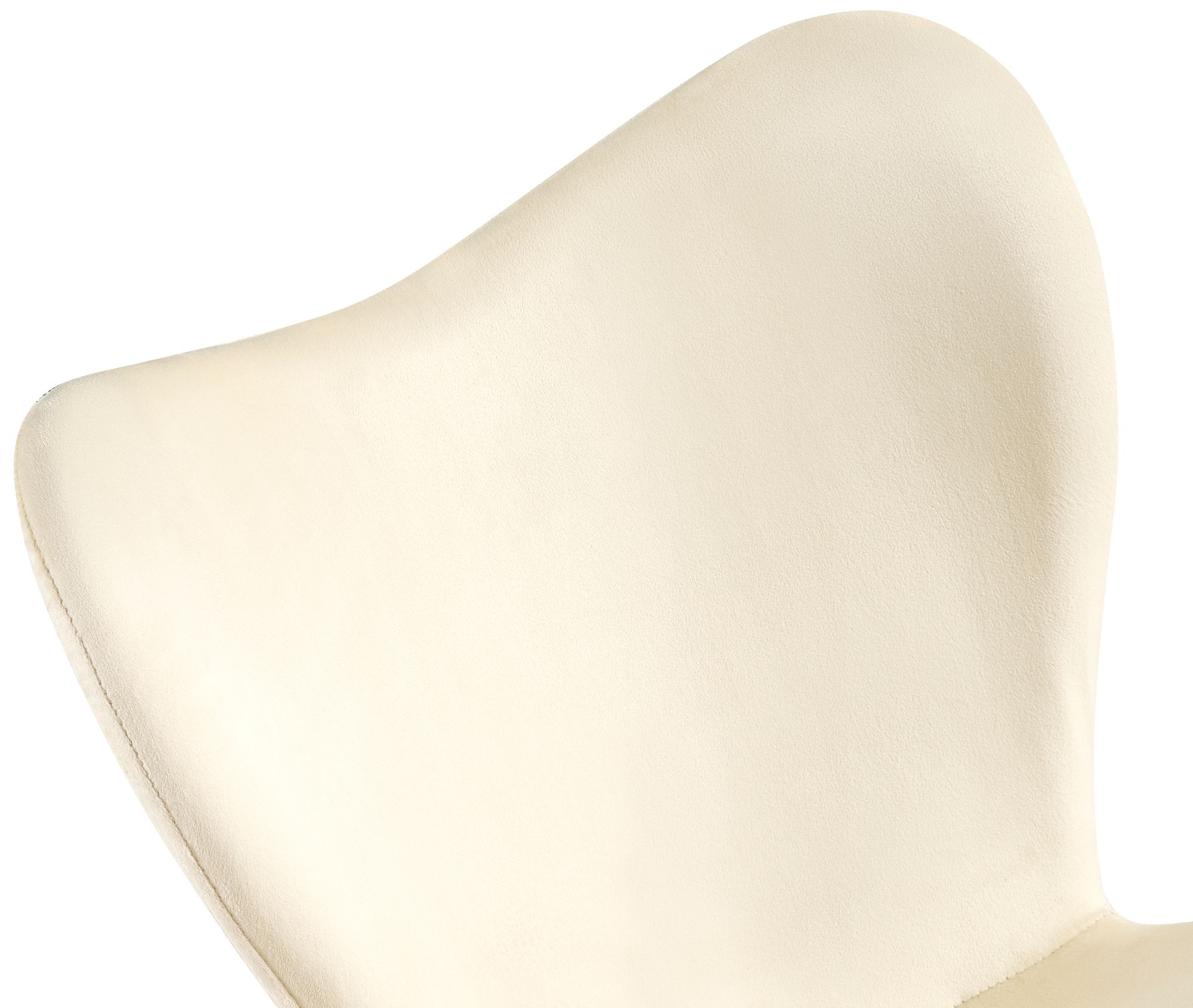 2er Set Esszimmerstuhl Maika Samt, creme