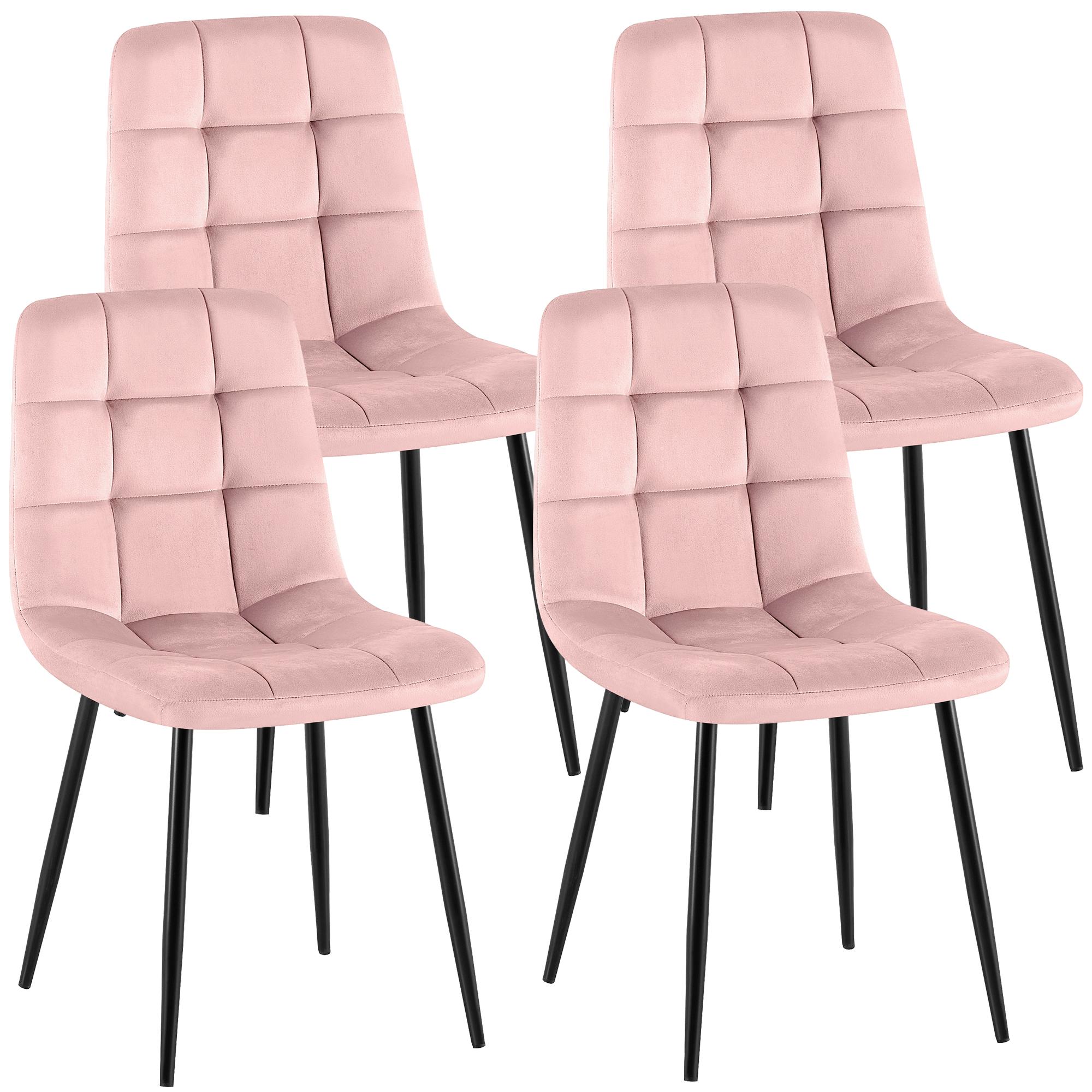 4er Set Esszimmerstühle Antibes, pink