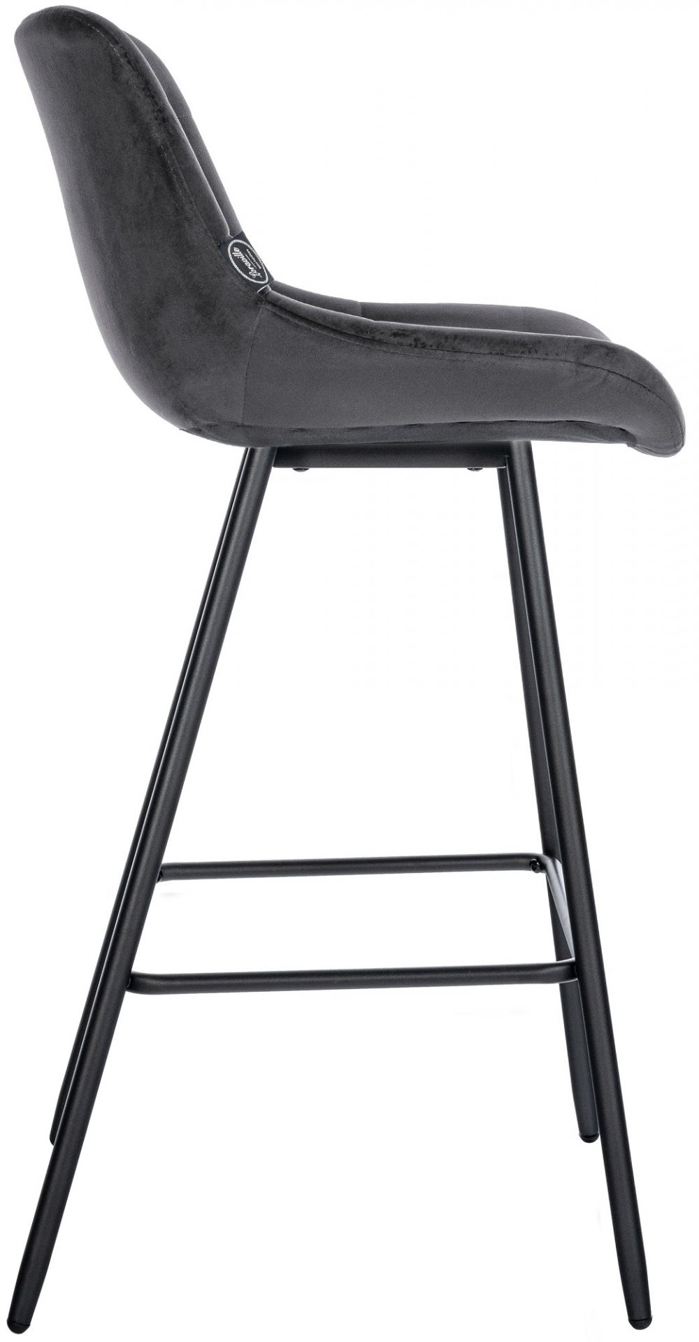 Barhocker Weston Samt, dunkelgrau