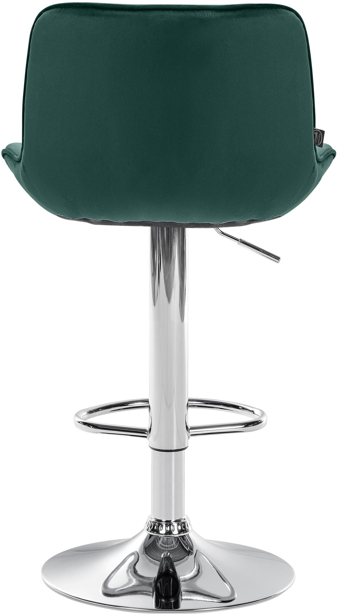 2er Set Barhocker Vonore Samt chrom, grün