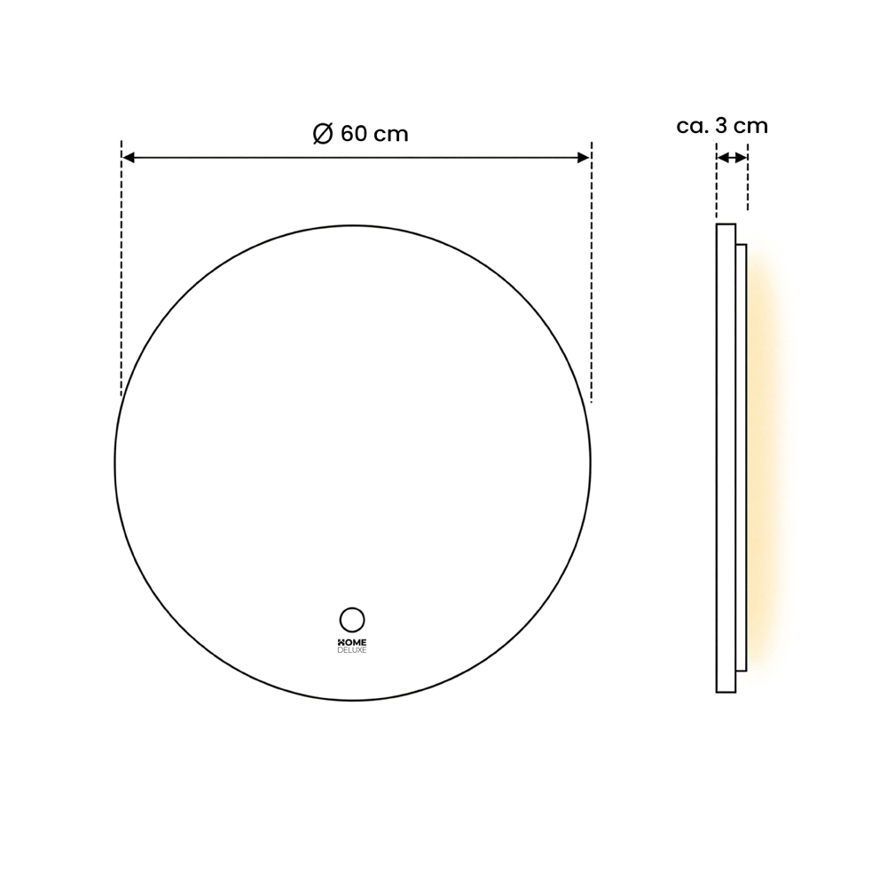 LED-Spiegel Rund SILA - 60 cm