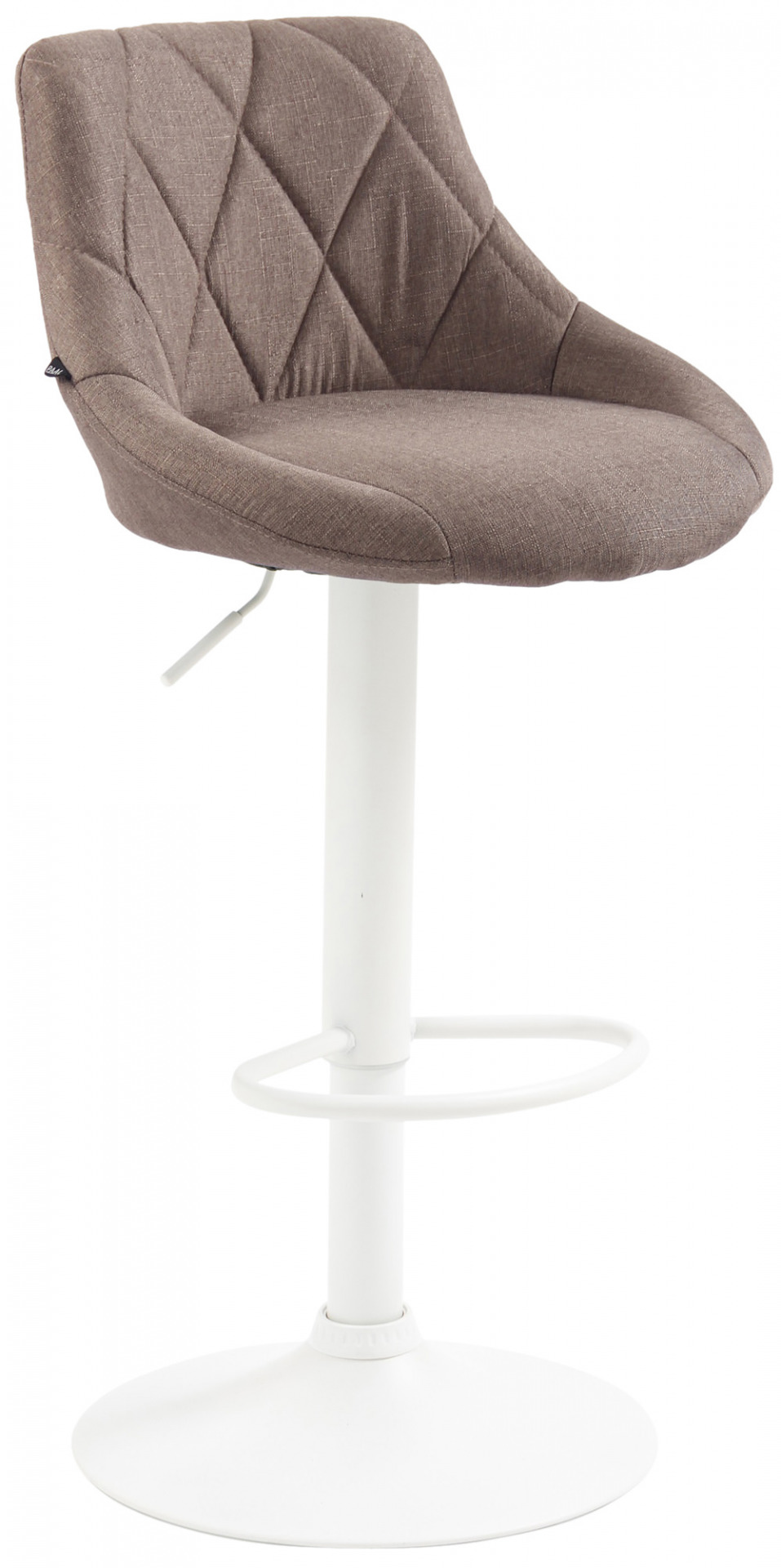 Barhocker Lazio Stoff weiß, taupe
