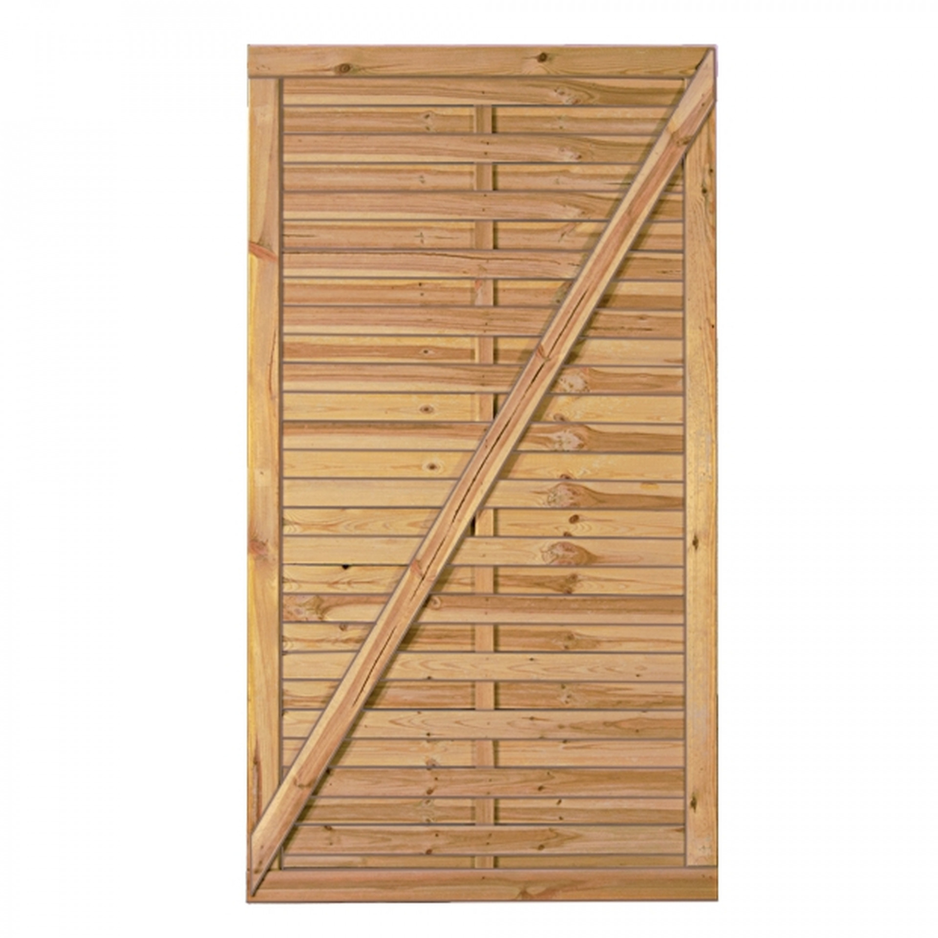 Tor für Lamellenzaun 100 x 180 cm, Rahmen 45/70 mm, ohne Beschlag