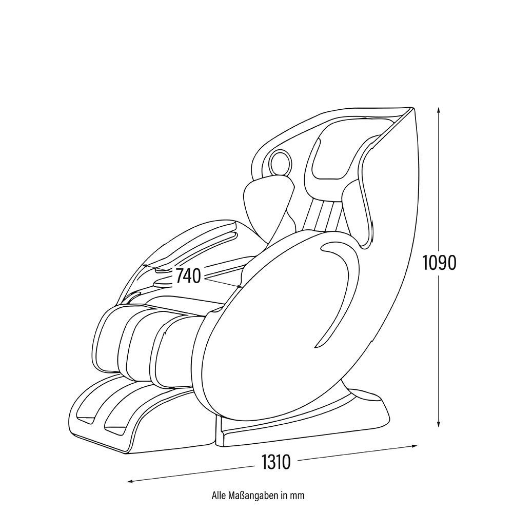 Massagesessel mit Zero-Gravity-Funktion SONO - Schwarz