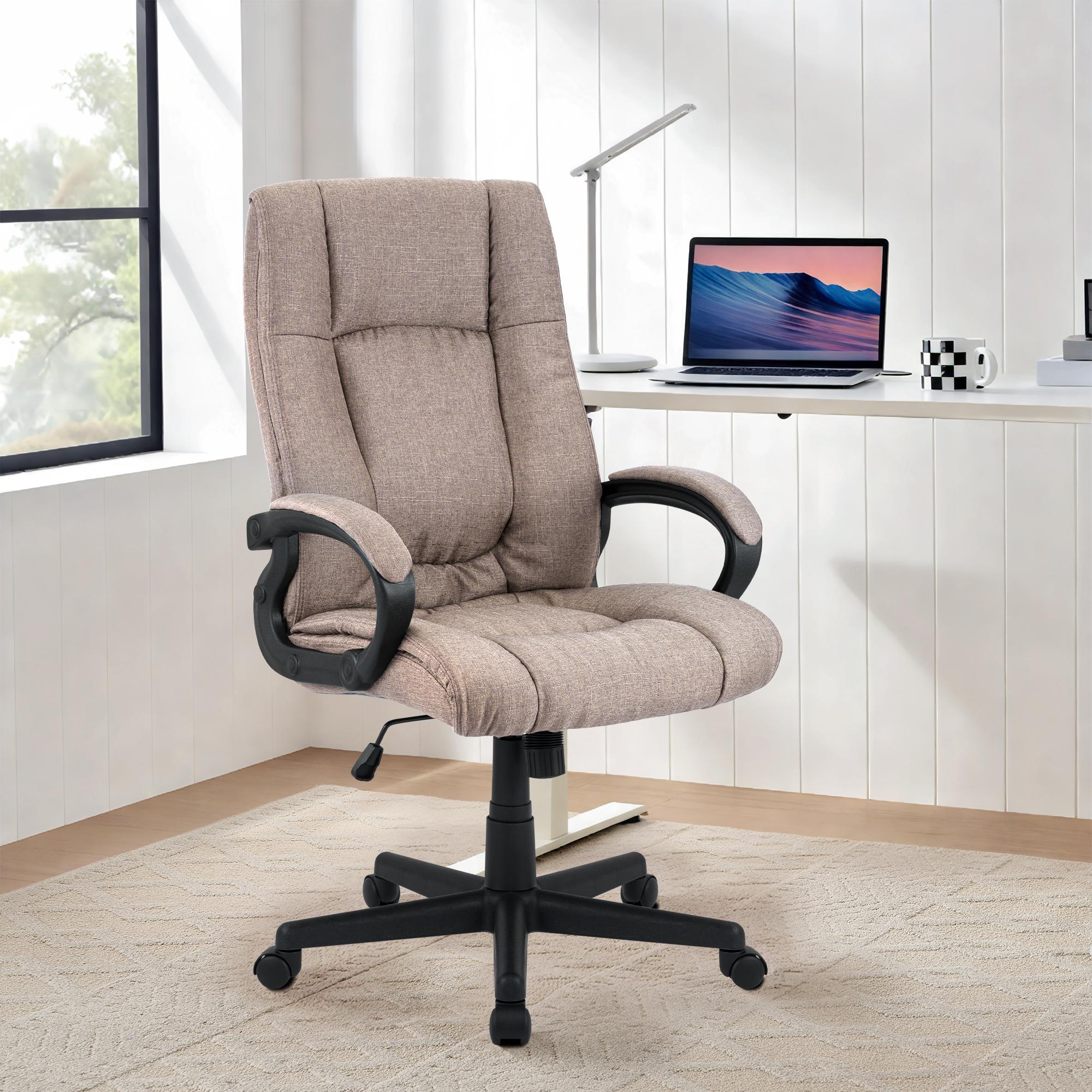 Bürostuhl XL Sparta Stoff, taupe