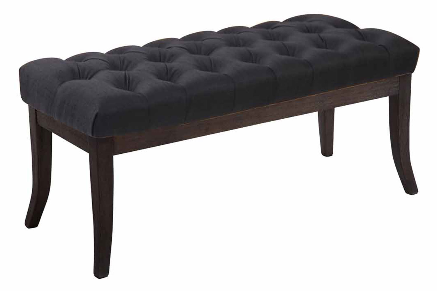 Sitzbank Ramses Stoff antik-dunkel 100 cm, schwarz