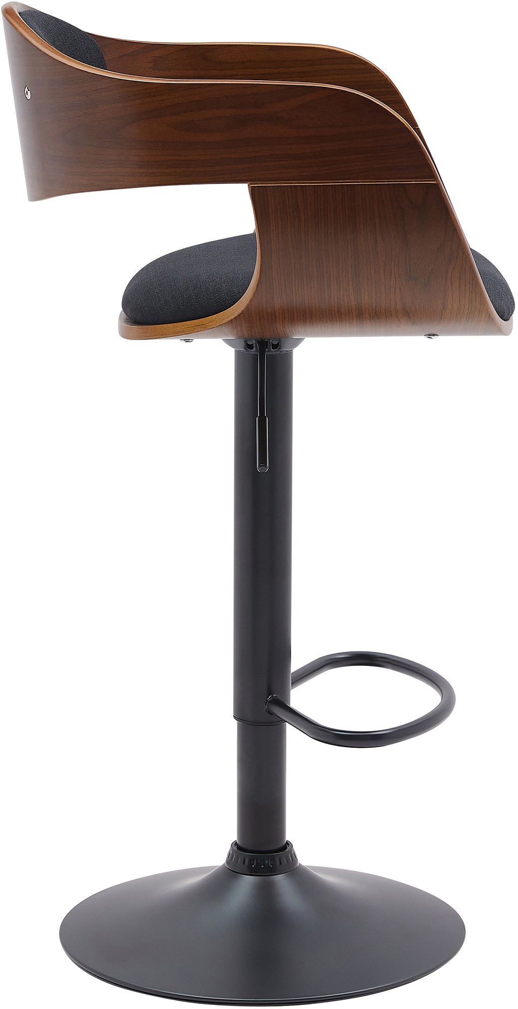 2er Set Barhocker Kingston B Stoff, walnuss/schwarz