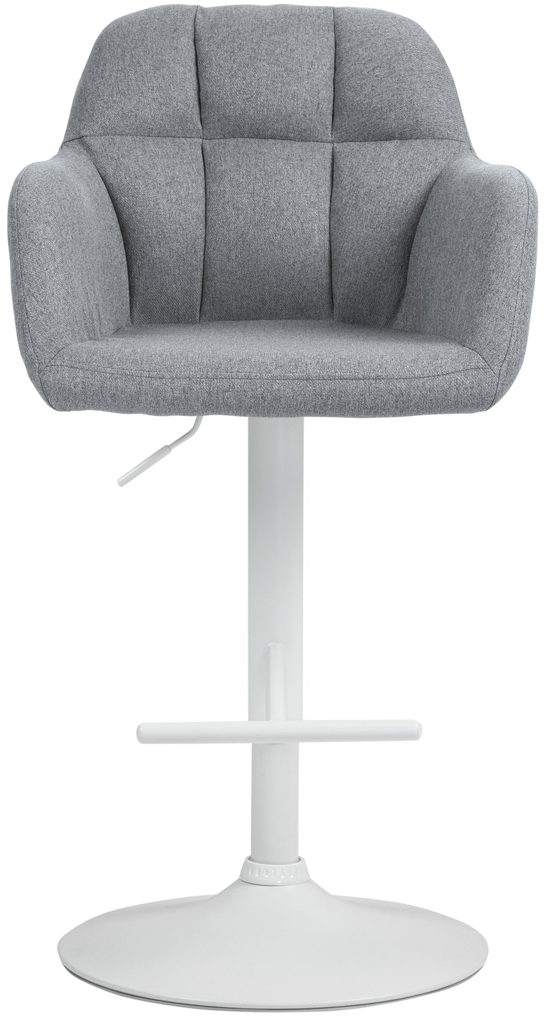 Barhocker Natoma Stoff weiß, grau