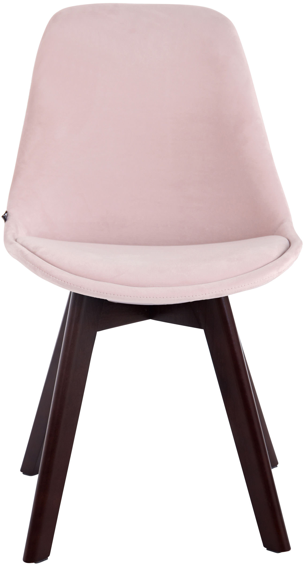 Besucherstuhl Borneo V2 Samt walnuss, pink