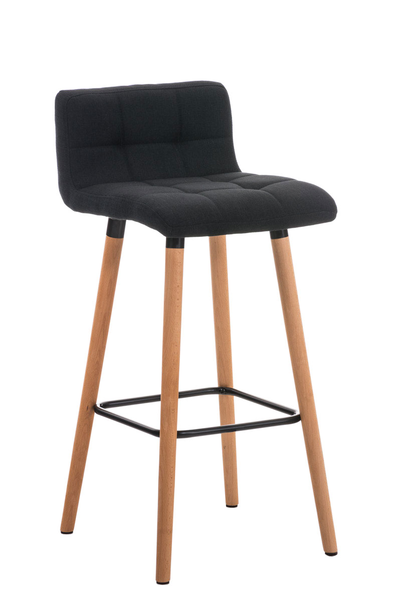 Barhocker Lincoln Stoff, schwarz