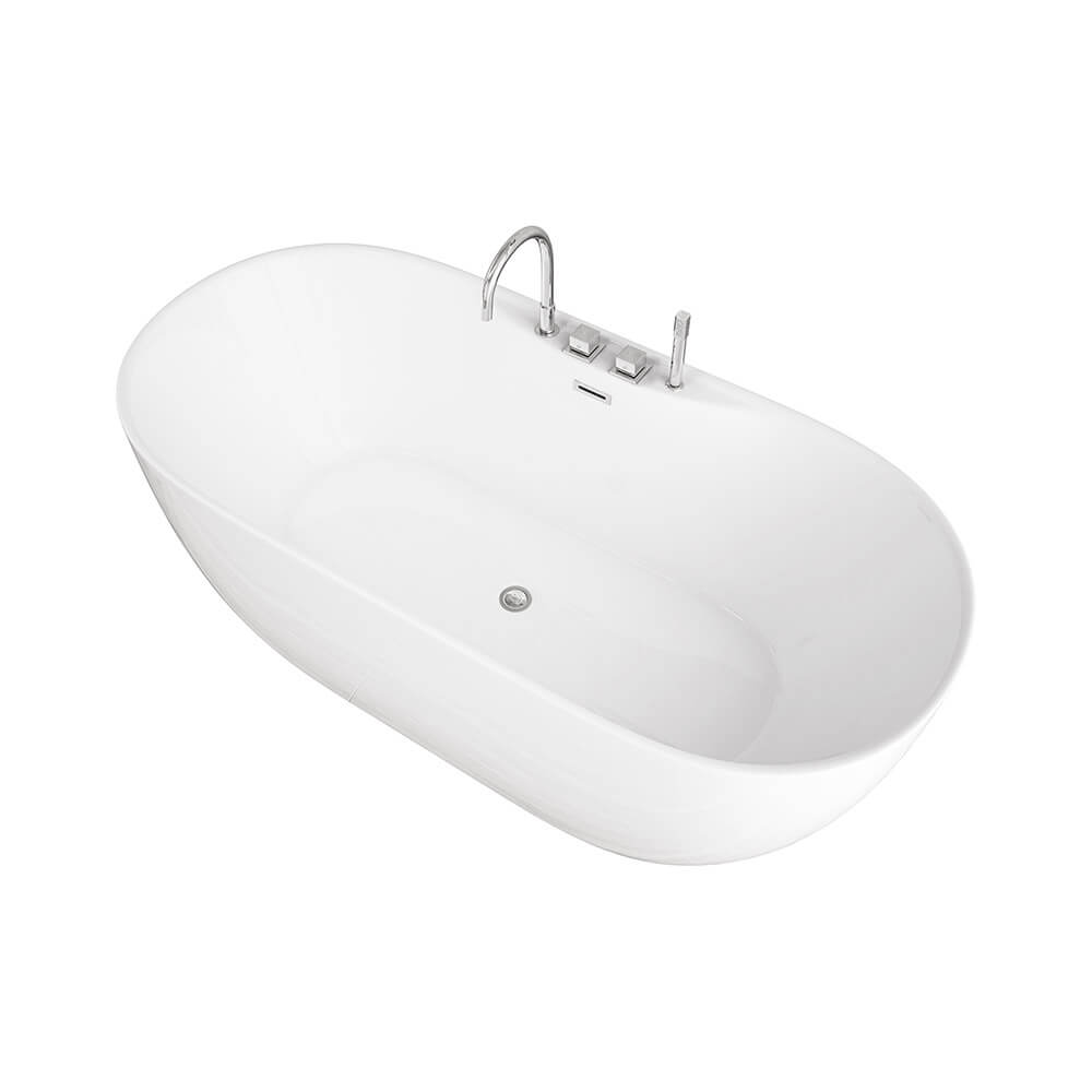 Badewanne mit Armatur LENI - 170 x 80 cm