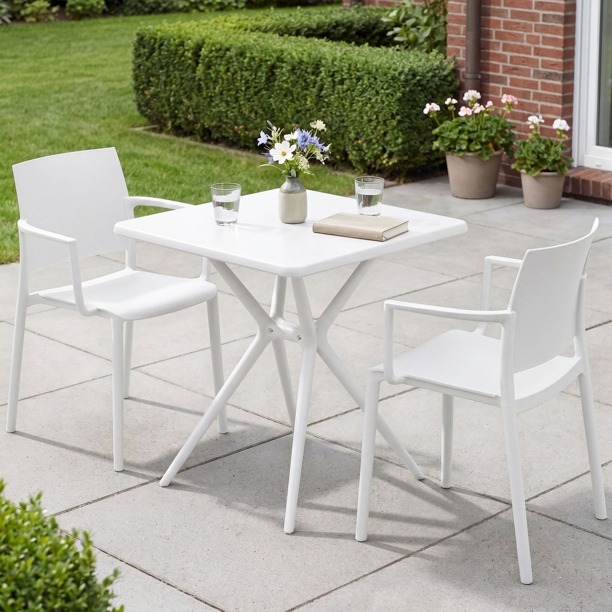 Gartenmöbel-Set Pula, weiß
