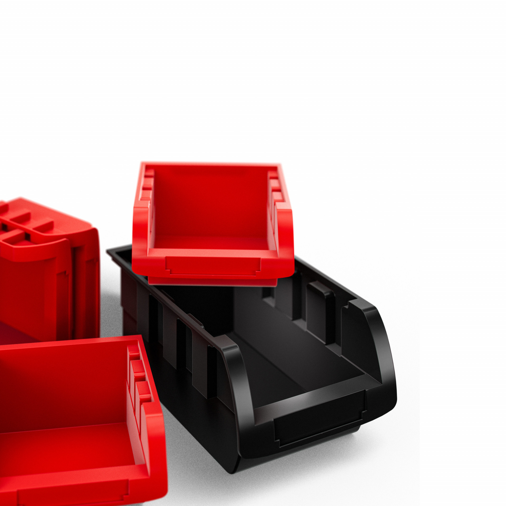 Werkzeugwand Schwarz/Rot 43-tlg Stapelboxen/Werkzeughalter