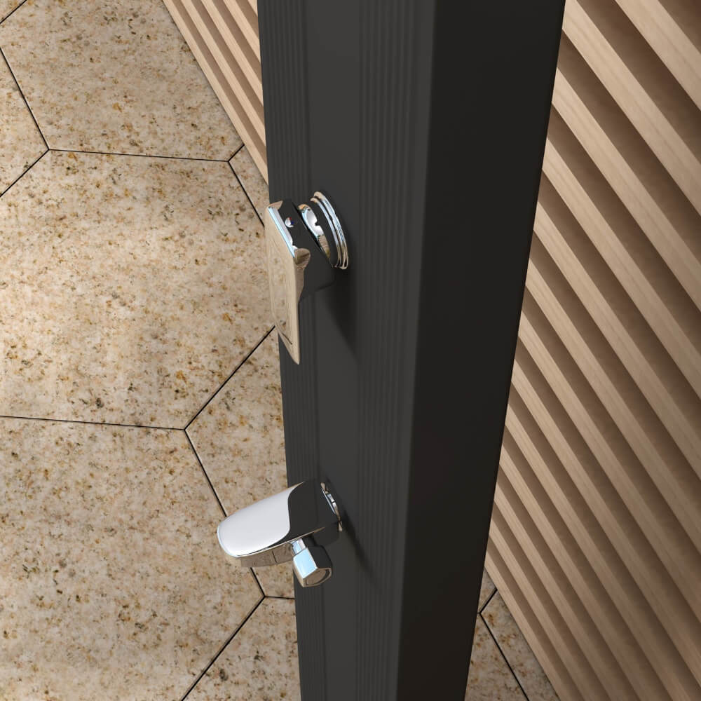 Solardusche aus Aluminium ATHEN