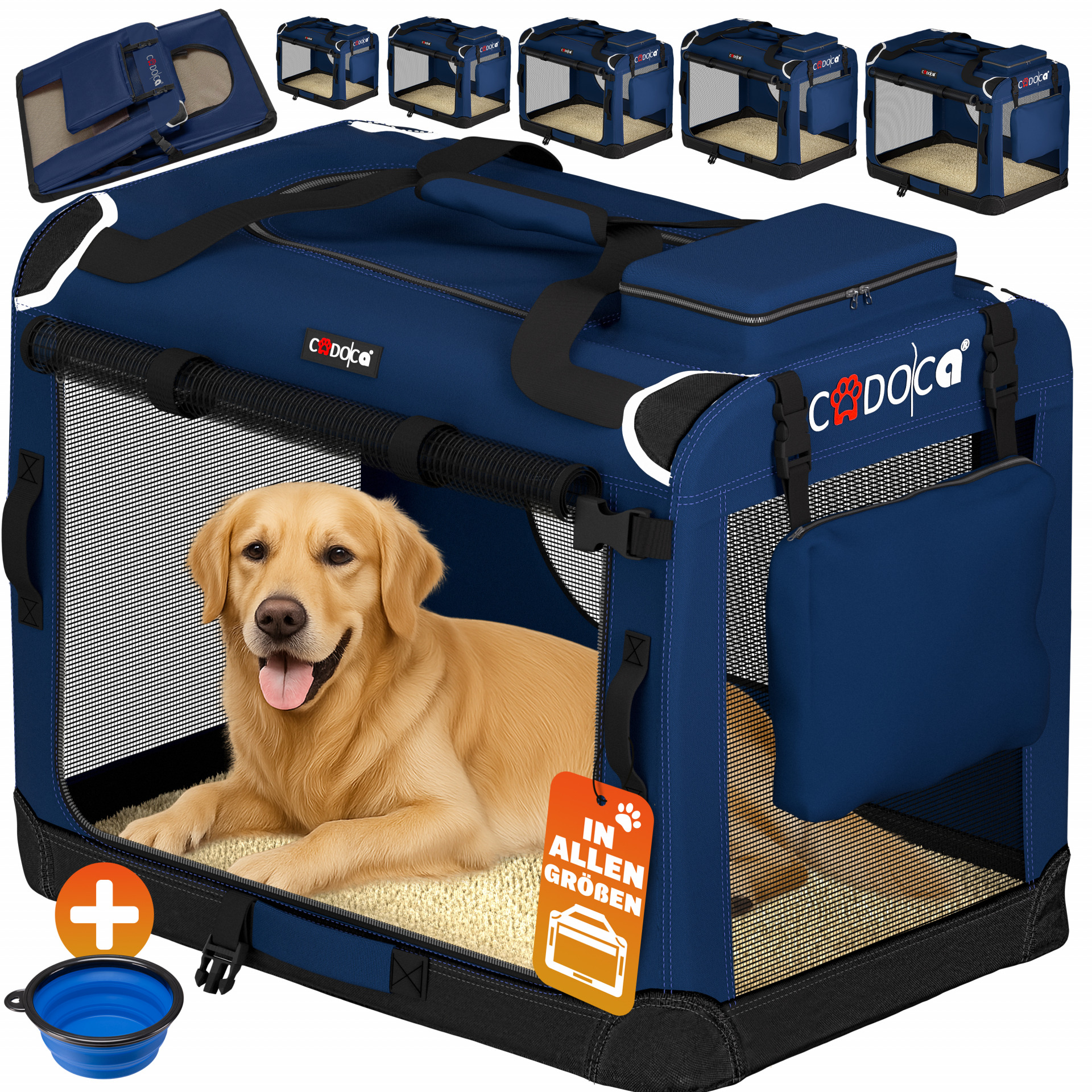 Hundebox faltbar XXXL 101x70x70cm Blau