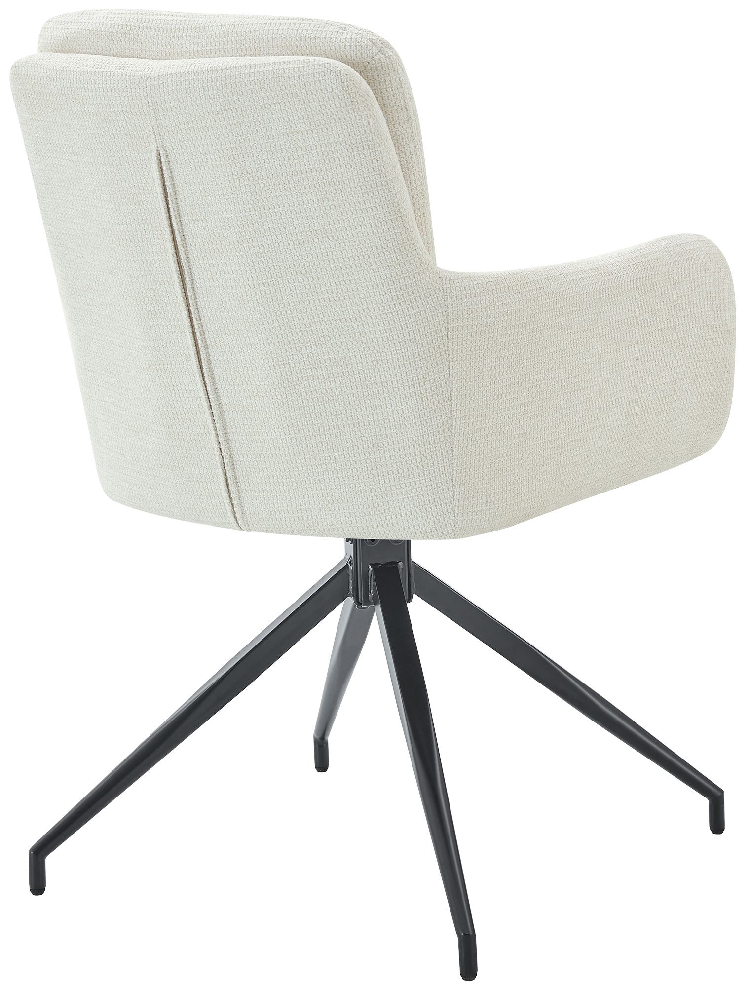 2er Set Esszimmerstuhl Pickett Stoff, creme