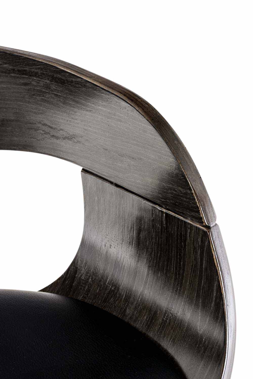 2er Set Barhocker Kingston C Kunstleder, schwarz/grau