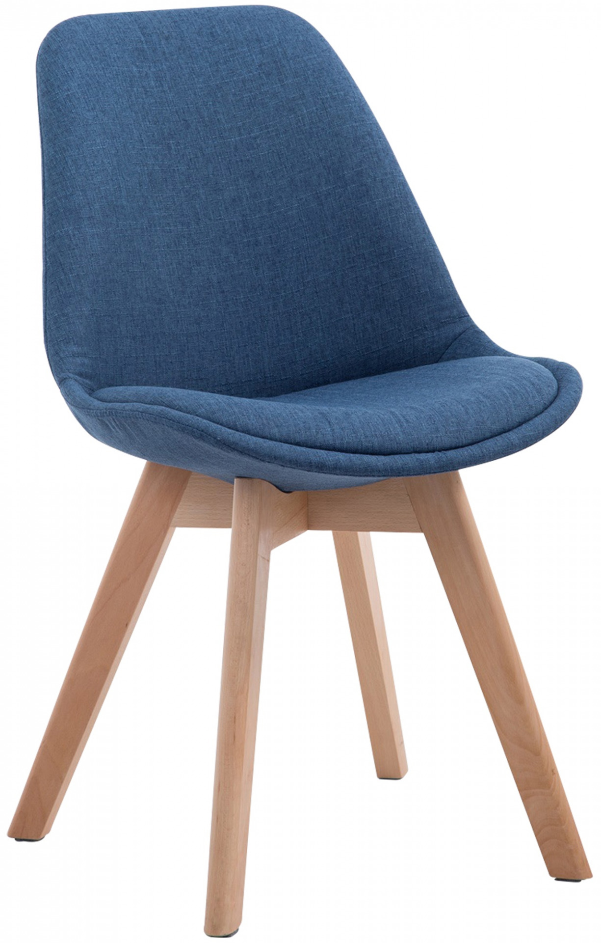 Besucherstuhl Borneo V2 Natura Stoff, blau