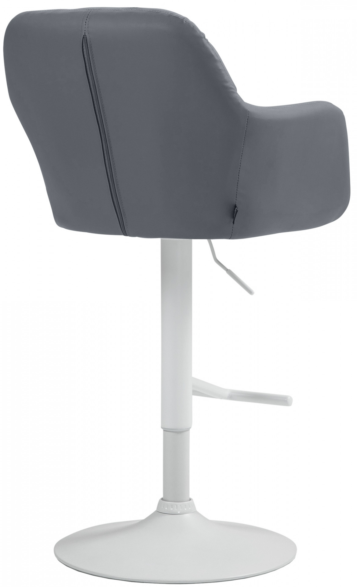 Barhocker Natoma Kunstleder weiß, grau