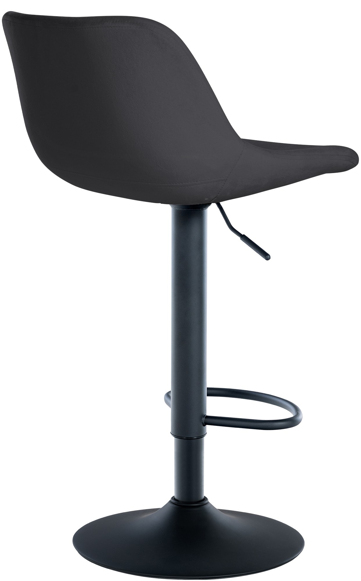 2er Set Barhocker Loft Samt, schwarz