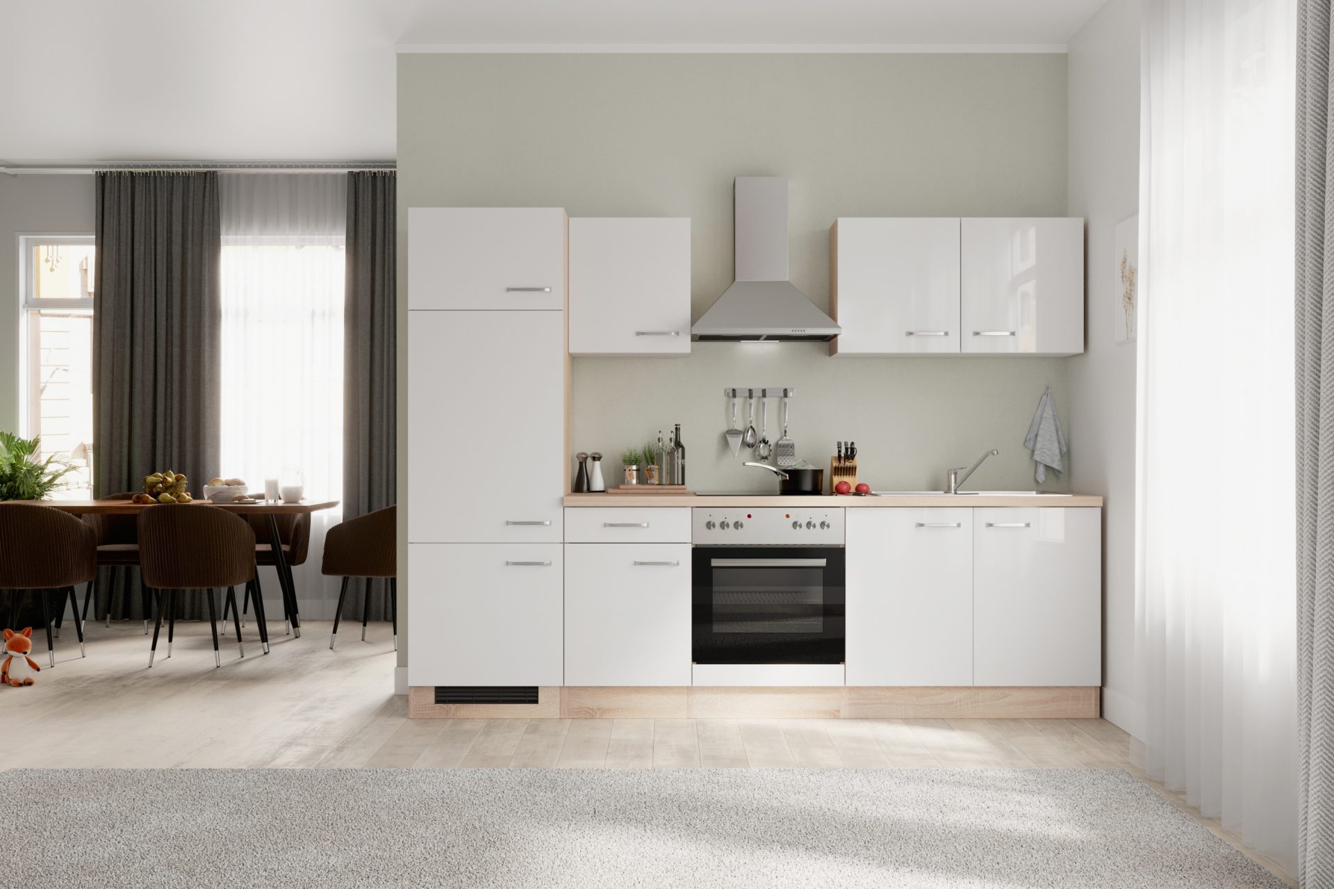 Küchenzeile Valero 270 cm mit E-Geräten
